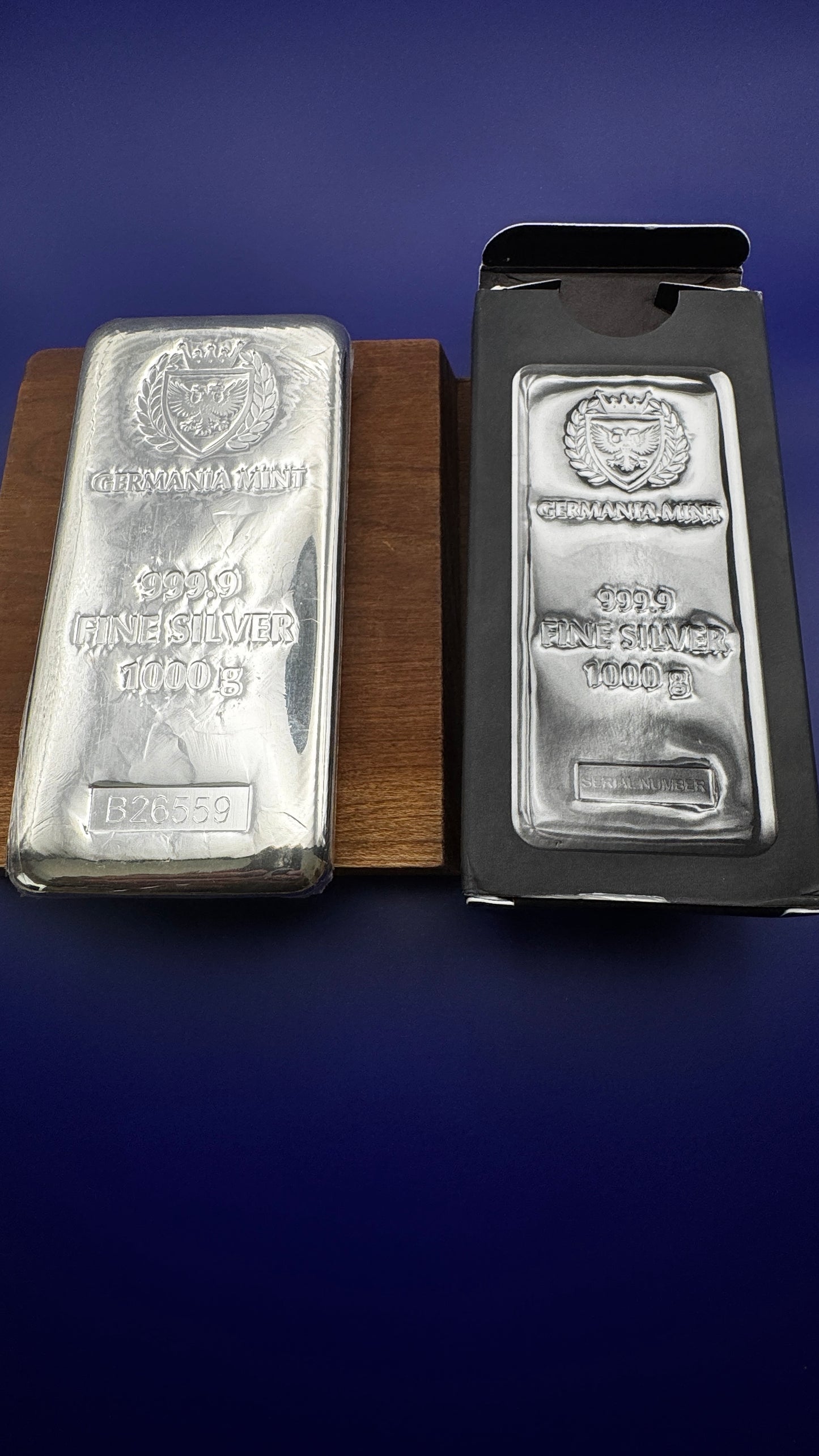 New Germania Mint Kilo Silver Bar - 1 Kilo (32.151 Troy Oz), 999.9 Pure – Mint Wrapped