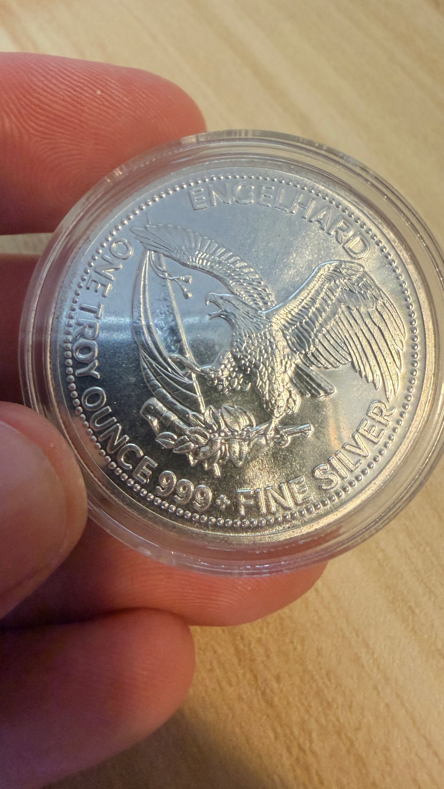 1985 American Prospector 1 Troy Oz Silver Round Mint Condition