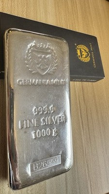 New Germania Mint Kilo Silver Bar - 1 Kilo (32.151 Troy Oz), 999.9 Pure – Mint Wrapped