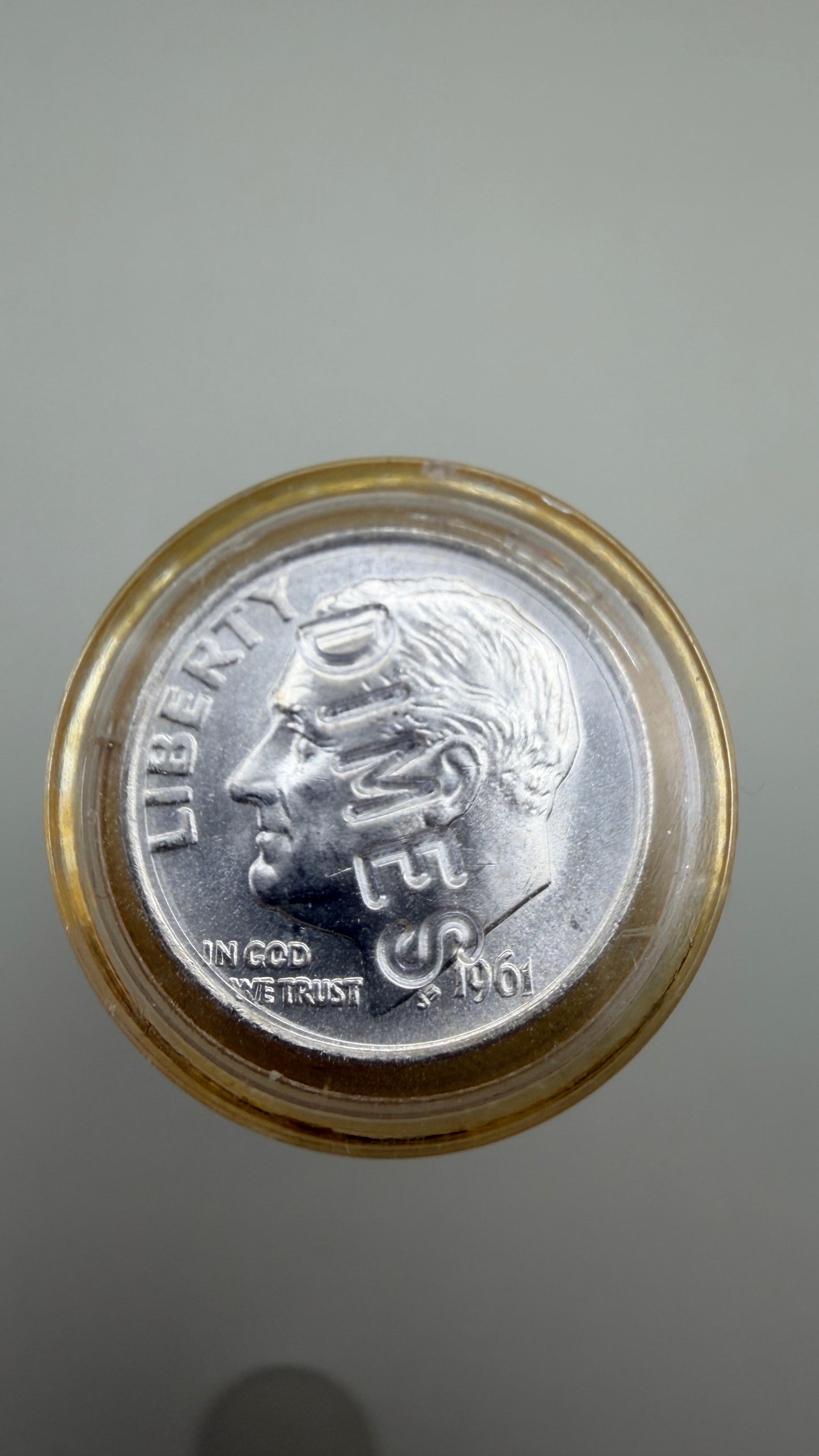 Uncirculated Sealed 1961 Roosevelt Silver Dime Roll 90% Silver Gem BU