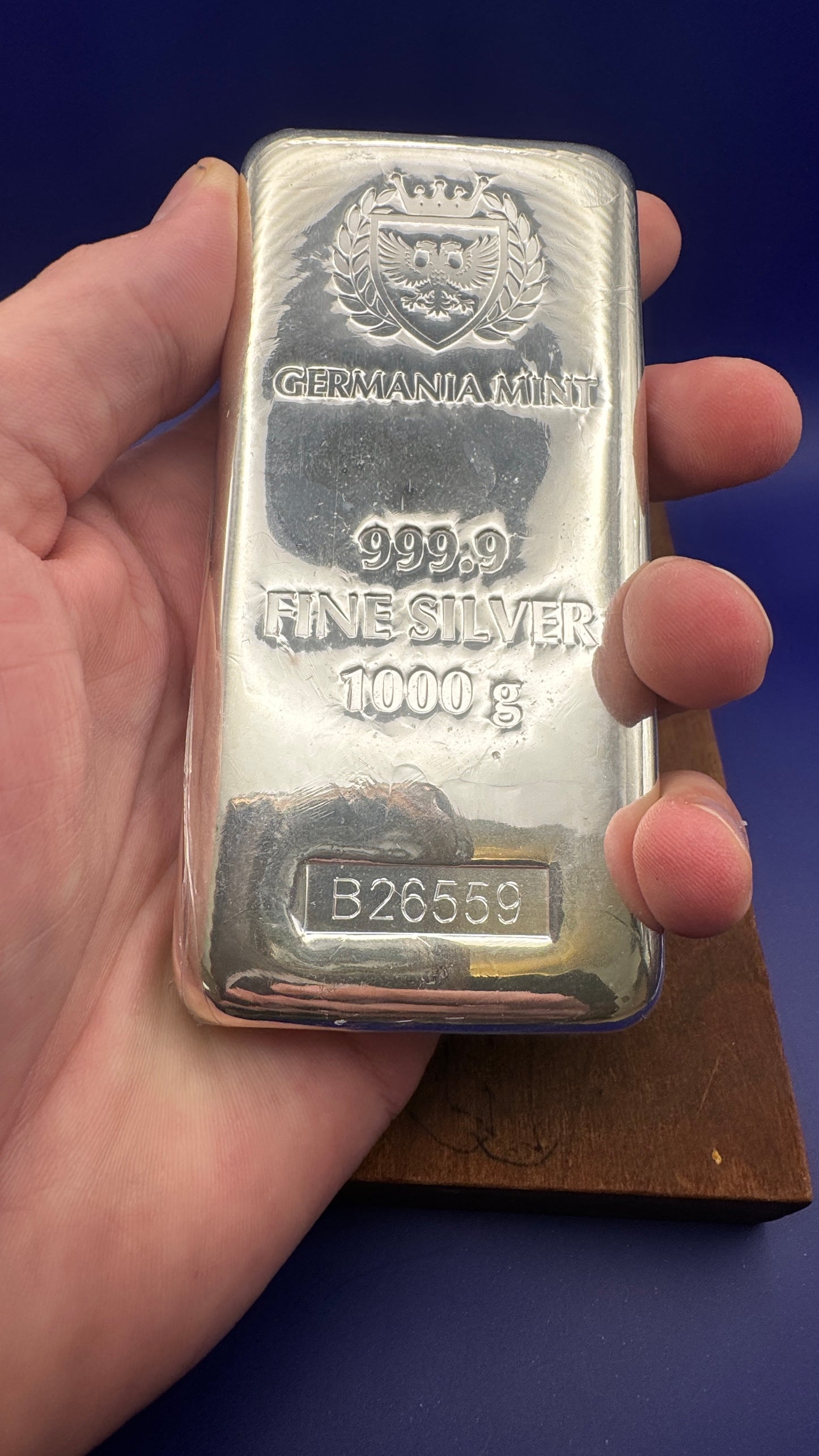New Germania Mint Kilo Silver Bar - 1 Kilo (32.151 Troy Oz), 999.9 Pure – Mint Wrapped