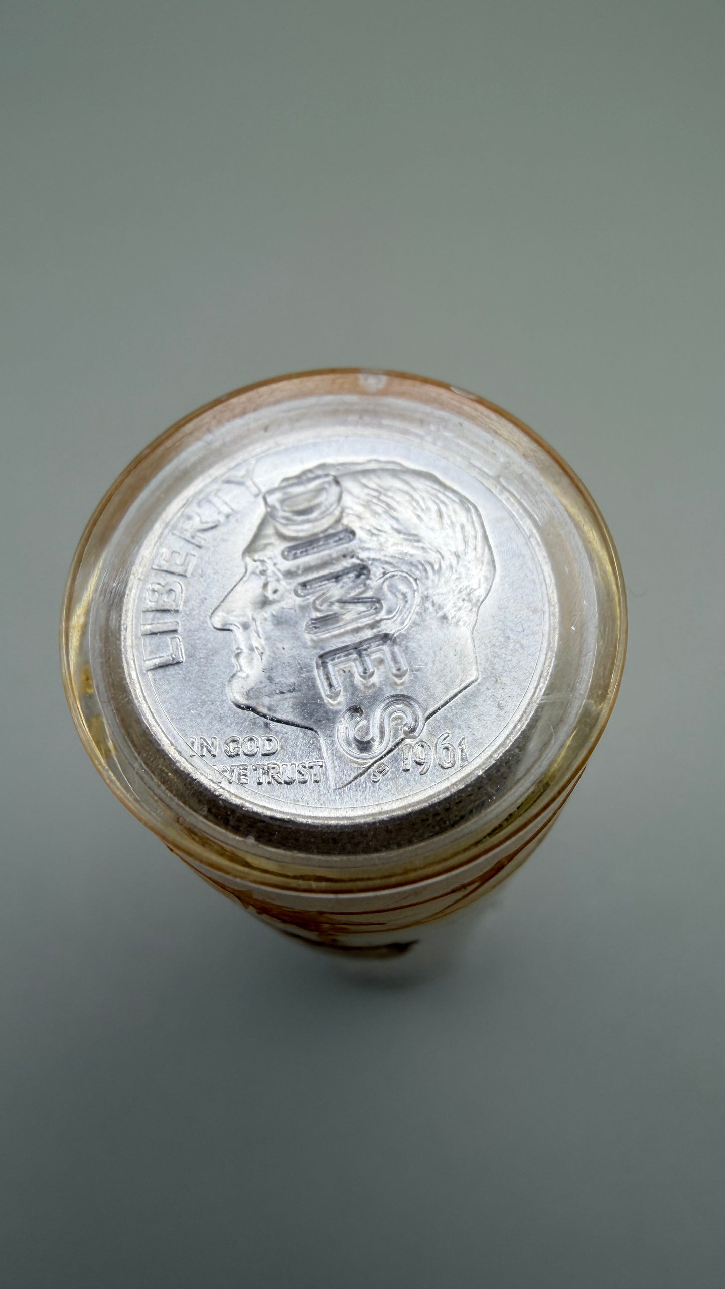 Uncirculated Sealed 1961 Roosevelt Silver Dime Roll 90% Silver Gem BU