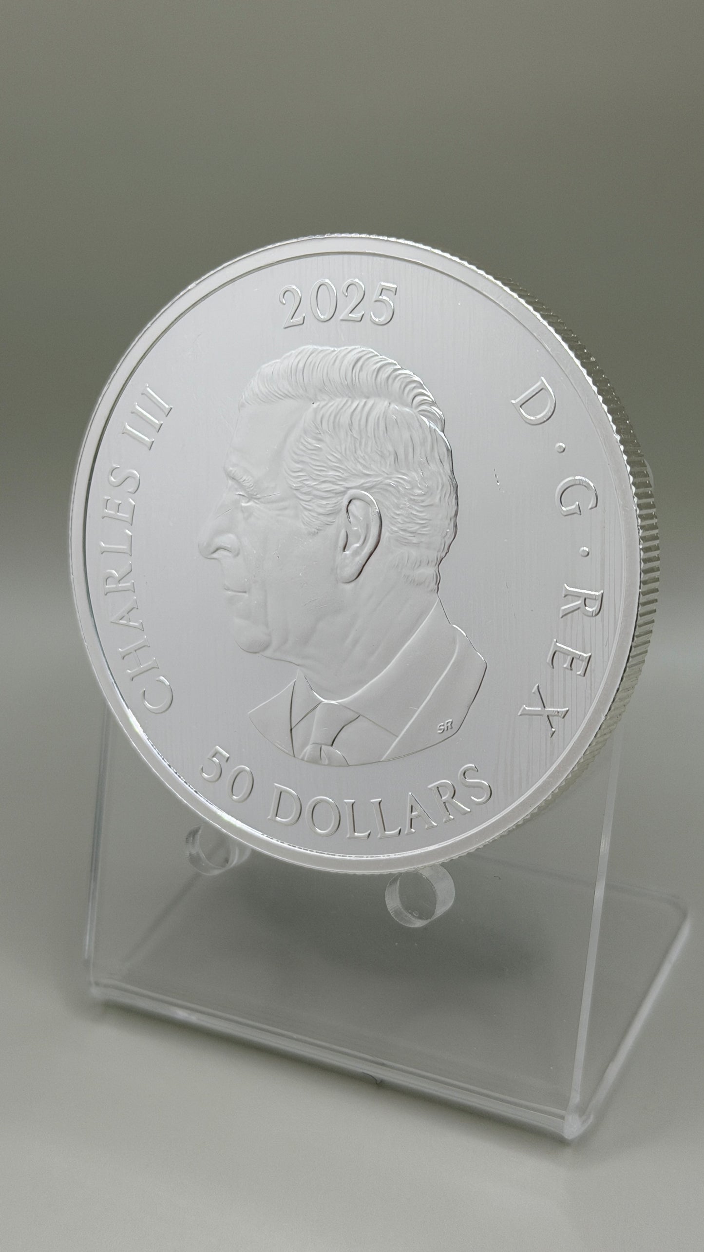 2025 Silver Canadian Triple Maple Leaf - 5 oz 9999 Silver $50 Coin BU