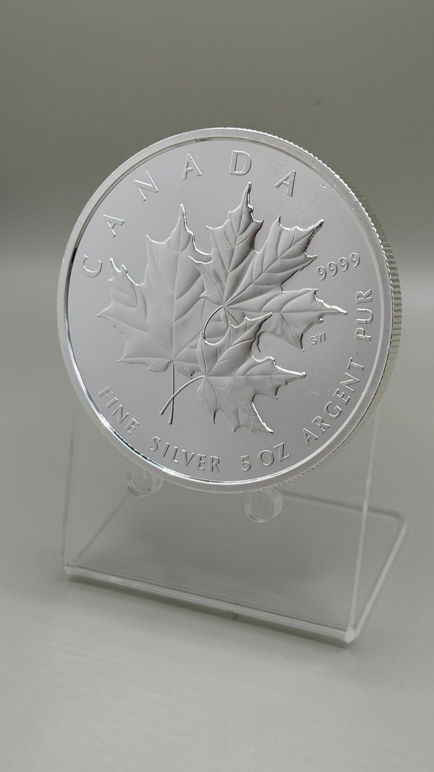 2025 Silver Canadian Triple Maple Leaf - 5 oz 9999 Silver $50 Coin BU