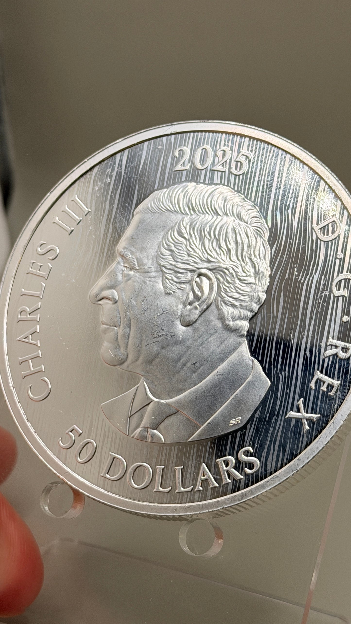 2025 Silver Canadian Triple Maple Leaf - 5 oz 9999 Silver $50 Coin BU