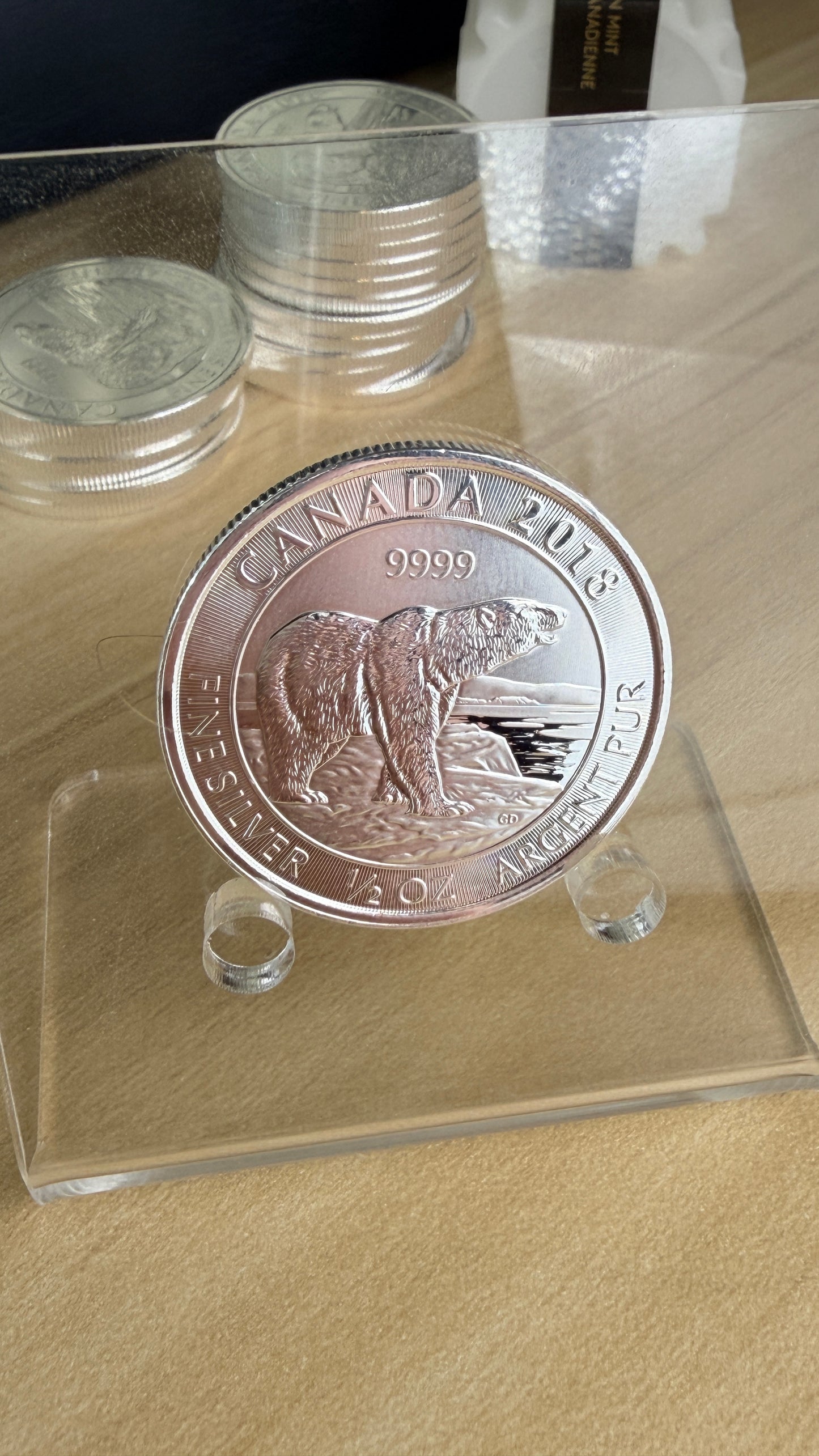 2018 Canadian Polar Bear 1/2 oz Silver Coin 9999 Fine Silver Round BU