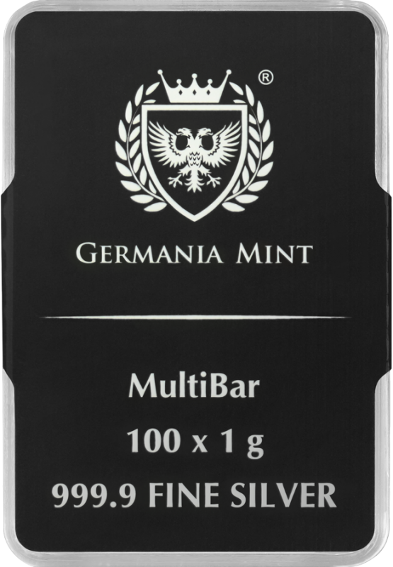 Germania Mint Ag 9999 Silver MultiBar 100 X 1 G Lot