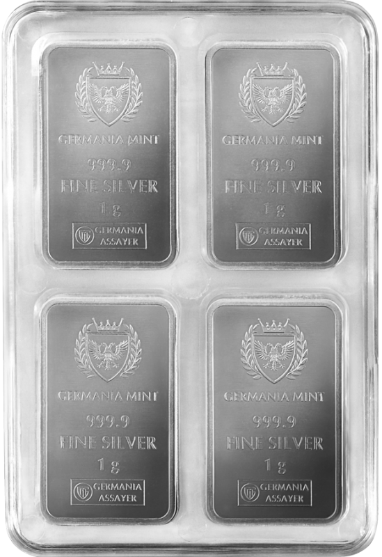 Germania Mint Ag 9999 Silver MultiBar 100 X 1 G Lot