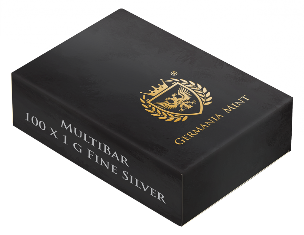 Germania Mint Ag 9999 Silver MultiBar 100 X 1 G Lot