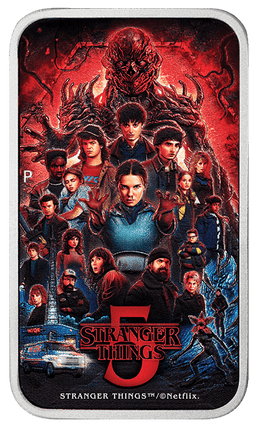 2026 Tuvalu Stranger Things Season 5 Rectangular 1 oz Silver Coin (04/10) - Options: Original Mint Packaging