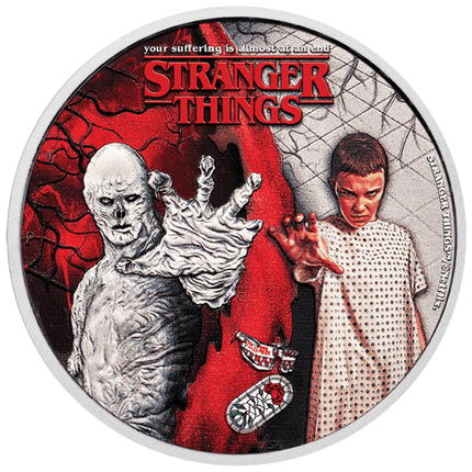 2026 tuvalu stranger things eleven &amp; vecna 1/2 oz silver coin (05/12) options: original mint packaging