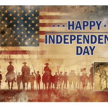 Happy Independence Day 1/1000 oz Gold Medal in Card (03/20)
