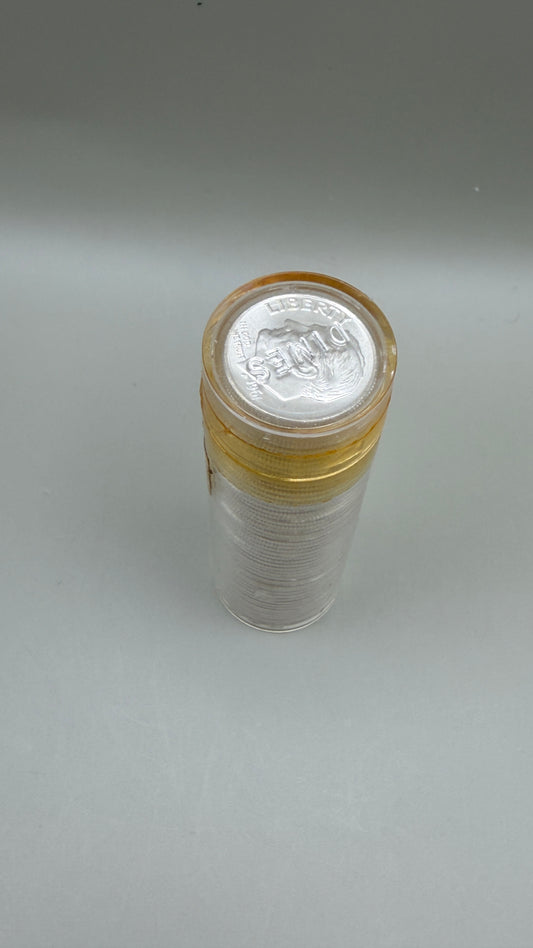 Uncirculated Sealed 1961 Roosevelt Silver Dime Roll 90% Silver Gem BU