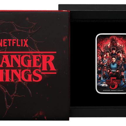 2026 Tuvalu Stranger Things Season 5 Rectangular 1 oz Silver Coin (04/10) - Options: Original Mint Packaging