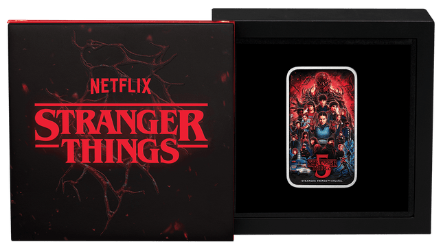 2026 Tuvalu Stranger Things Season 5 Rectangular 1 oz Silver Coin (04/10) - Options: Original Mint Packaging