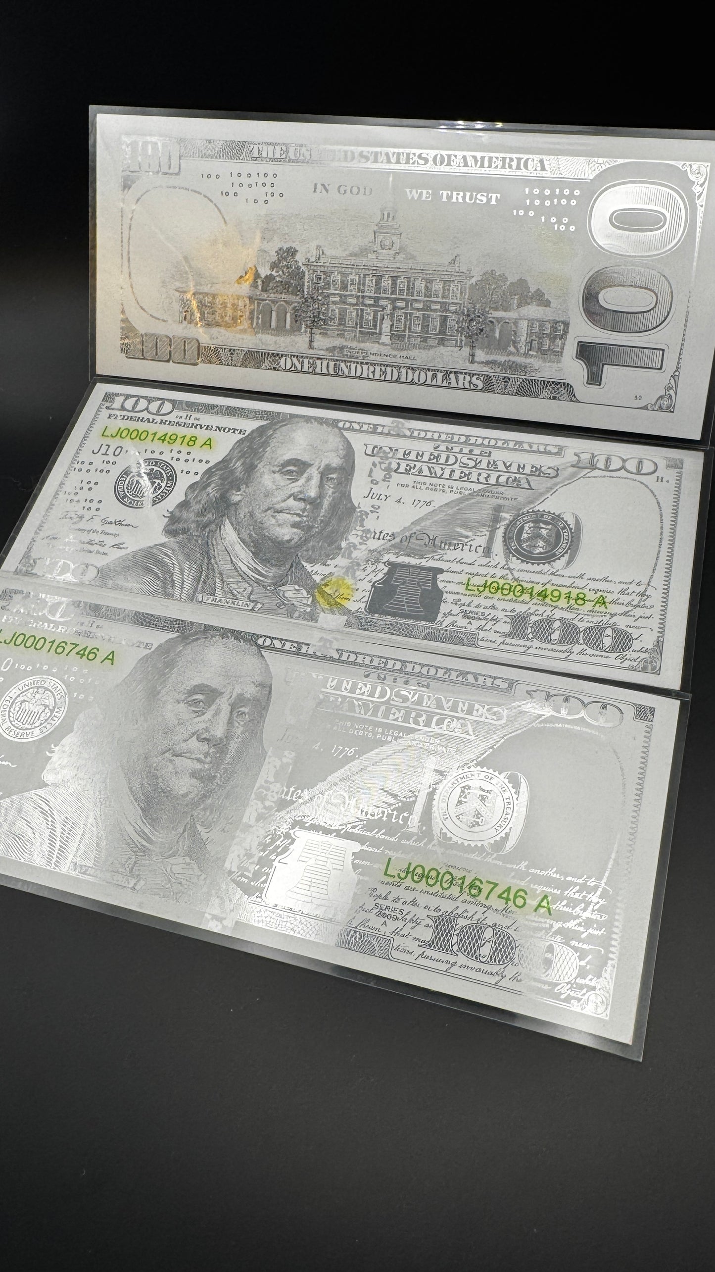 $100 Silver Currency Strike Note