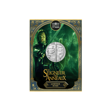 2026 france lord of the rings aragorn 13g silver coin in card