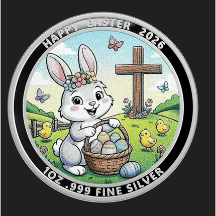 2026 samoa easter rabbit colorized hr 1 oz silver coin in stock items, collectible coins, collectible coins, holiday