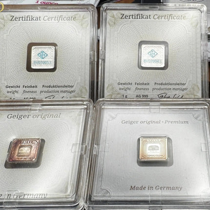 Geiger 1 Gram Fine Silver Bar Genventro
