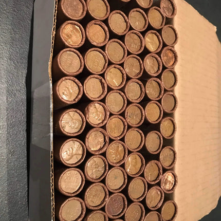 TIGHTLY CRIMPED ROLLS OF OLD WRAPPED WHEAT PENNIES Wholesale Wheat Cents
