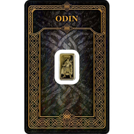 germania mint odin 1/100 oz gold bar in card in stock items, collectible coins, collectible coins, gold coins