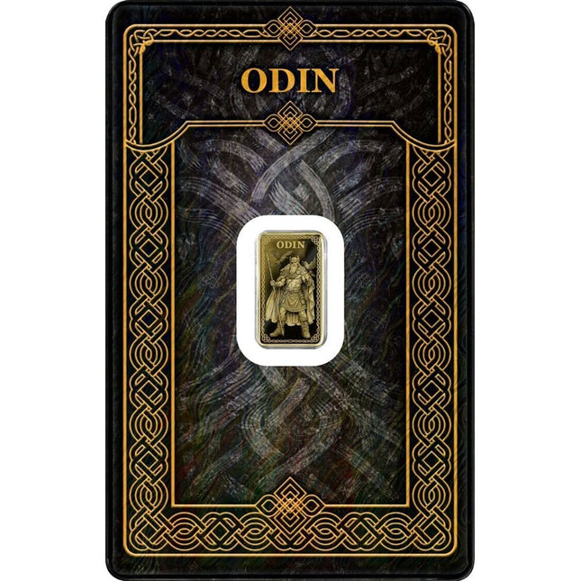 germania mint odin 1/100 oz gold bar in card in stock items, collectible coins, collectible coins, gold coins