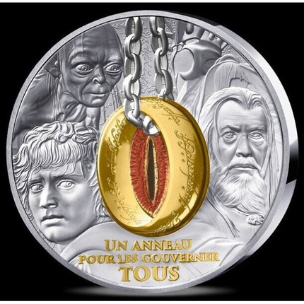 2026 france lord of the rings hr proof 1 oz silver coin (05/19) options: original mint packaging