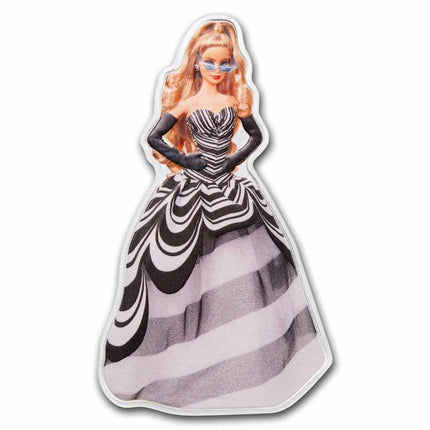 PAMP 1 oz Silver Barbie 65th Blue Sapphire Anniversary Coin w/Box