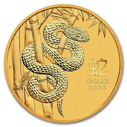 2025 australia 1 10 oz gold lunar snake bu series iii 302711 slab