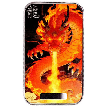 2026 Scottsdale Mint Dragon - Lieyan Blazing Fire 1 oz Silver Bar (04/02)