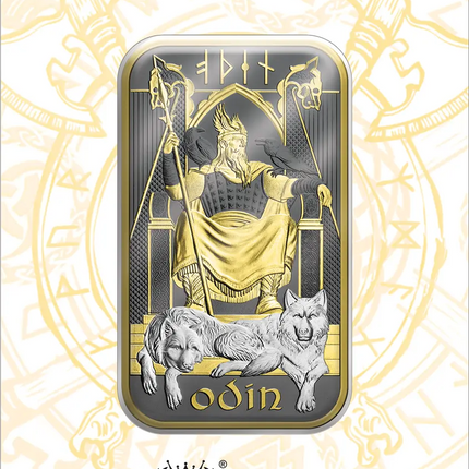 Norse Gods - Odin 1 oz Silver Bar Special Edition Genventro Bullion and Coins