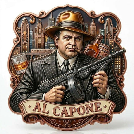 2026 stars of crime al capone shaped colorized 3 oz copper medal (05/29) active offers, copper bullion, art bars/rounds, historical people &amp; events