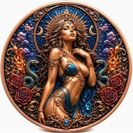 venus of fire colorized 1 oz copper round (05/29) active offers, art bars/rounds, copper bullion