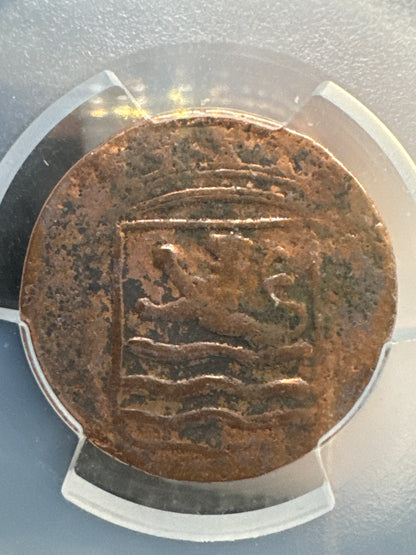 1726-1294 VOC Duit Netherlands East Indies PCGS Genuine WOW!