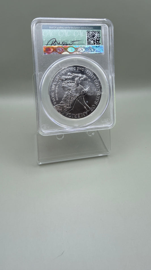American Silver Eagle 2024 $1 CAC MS70 First Delivery, Paul Nugget