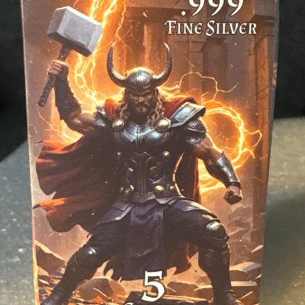Thor 5 Gram Fine Silver Bar New in Box w/ COA Pan Silver Company Genventro