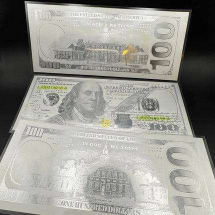 $100 Silver US Currency Strike Note Genventro