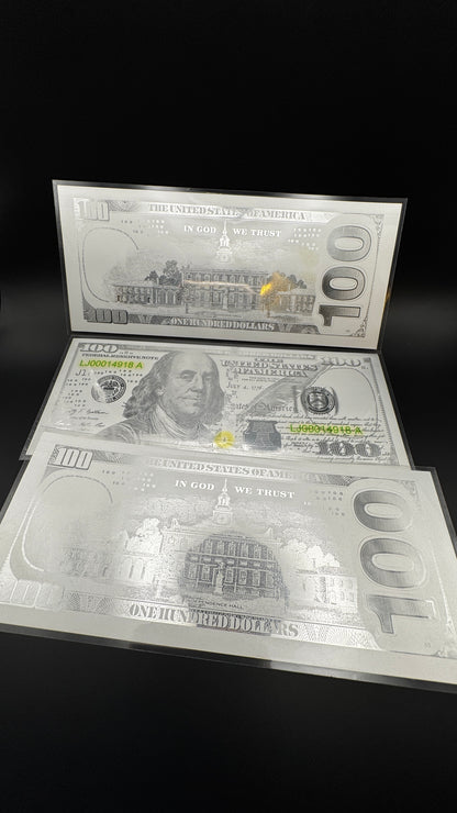 $100 Silver Currency Strike Note