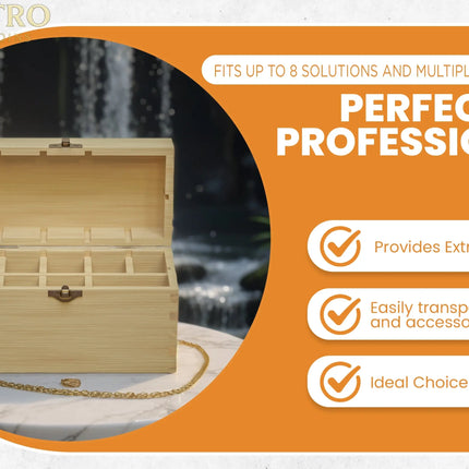 9 Slotted Large Wooden Bamboo Handcrafted Storage Box for Gold Silver Platinum Acid Jewelry Test Kit and Supplies GOLD TESTING EQUIPMENT