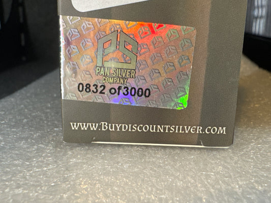.999 Fine Silver, Pan Silver Company 5 Gram Bar Limited Medusa