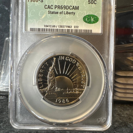 1986-S Statue of Liberty Silver Dollar PR69 DCAM CAC Genventro