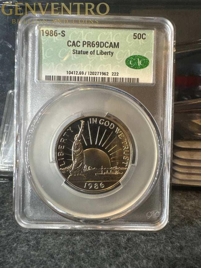 1986-S Statue of Liberty Silver Dollar PR69 DCAM CAC Genventro