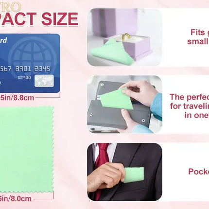 Jewelry Polishing Cloth 5-7/8 Inch Square Suede Cleaning Silver Gold Brass Platinum Coins Bars Rings Earrings Necklace Precious Metal GOLD TESTING EQUIPMENT