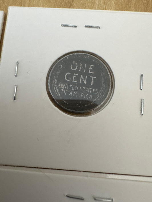 1943 Lincoln Wheat *STEEL* 1 Cents Lot of 5