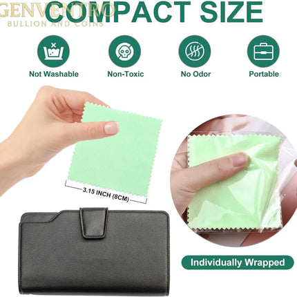 Jewelry Polishing Cloth 5-7/8 Inch Square Suede Cleaning Silver Gold Brass Platinum Coins Bars Rings Earrings Necklace Precious Metal GOLD TESTING EQUIPMENT