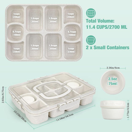 Caperci Snackle Snack Box Container &nbsp;10-Compartment, Leak-Proof, BPA-Free