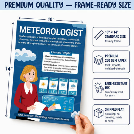 BrightenKidz Science Career Posters, 20 Pack 10x14 STEM Decor/Posters