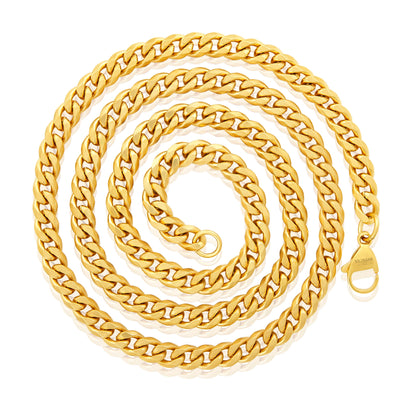 Invicta Jewelry Curb Chain Steel Necklace (6mm) - 24"