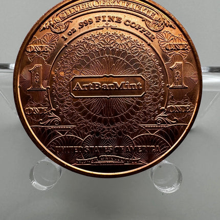 Aztec Mayan Calendar Cuauhtemoc 1 oz Copper Round Genventro