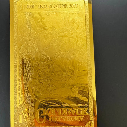 Oklahoma 1/2 Goldback Note 2025 1/2000 oz Genventro